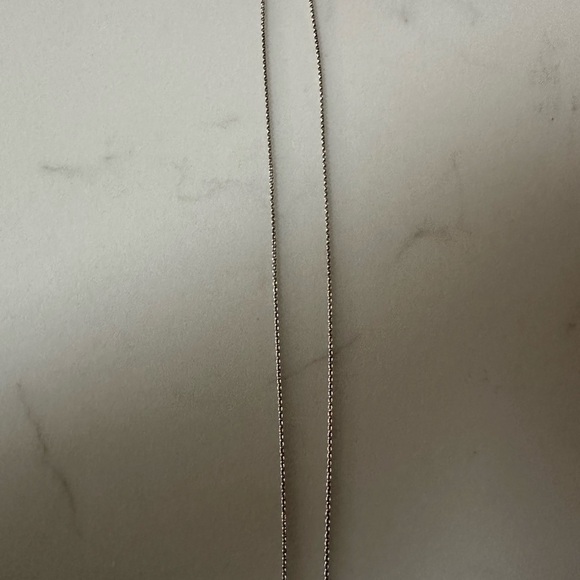 Elsa Peretti By Tiffany & Co Sterling Silver Bean Necklace 16” w/ Pouch - Picture 8 of 10